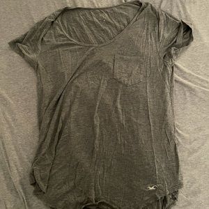 Size small Hollister gray scoop neck t-shirt